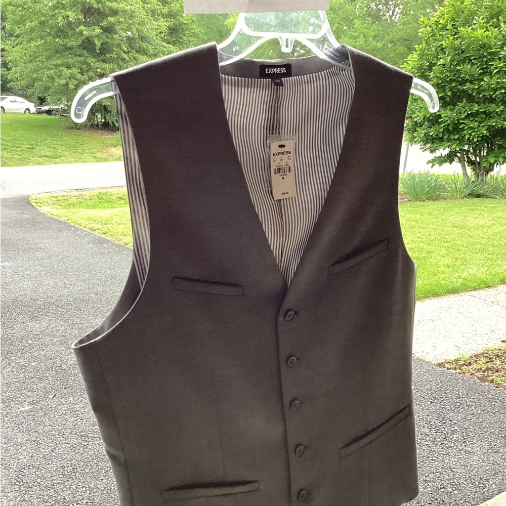 Express Men's Gray Vest